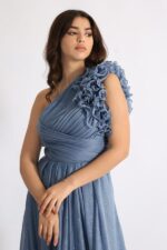 فستان سهرة لمعة طويل