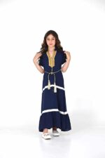 جلابية بناتي بتطريز ذهبي