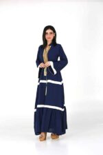 جلابية خليجية نسائي بتطريز ذهبي