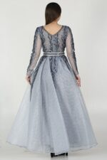 ⁦فستان سهره بأكمام طويلة⁩ - الصورة ⁦3⁩