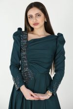 ⁦فستان سهرة بأكمام طويله⁩ - الصورة ⁦4⁩