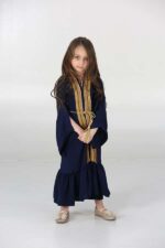 جلابية بناتي مغربي بأكمام و اسعة