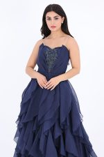 فستان سهرة طويل شرائح