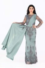 فستان سهرة أنيق أكمام طويلة