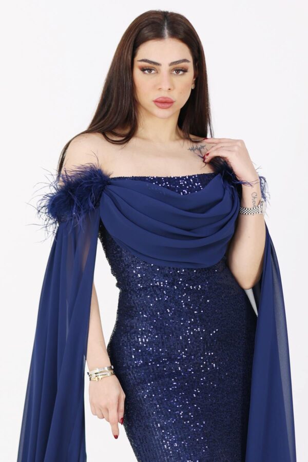 فستان سهرة اكمام طويلة