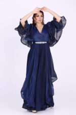 فستان لمعه بأكمام واسعة