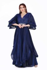 فستان لمعه بأكمام واسعة