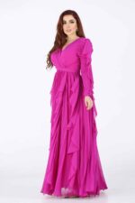 فستان ناعم بقصات متمايلة