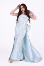 فستان سهرة بتطريز