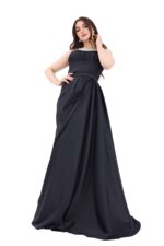 فستان سهرة اسود طويل