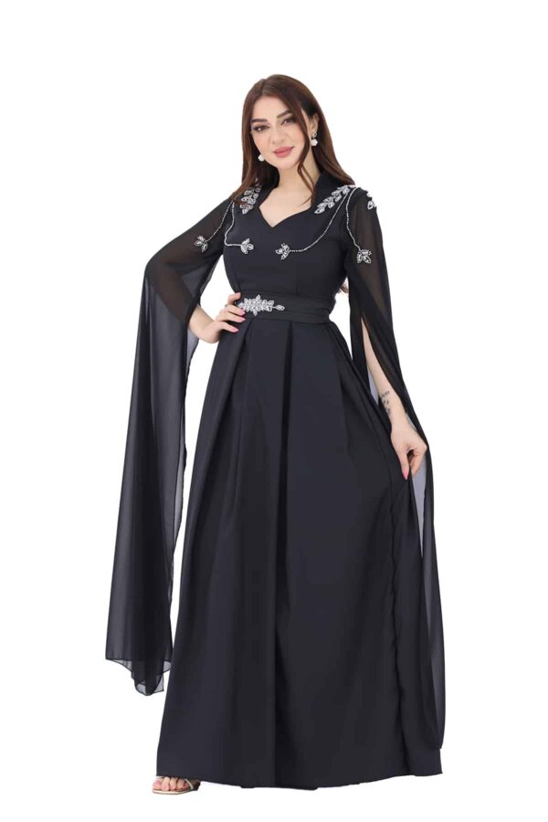 فستان سهرة اسود طويل