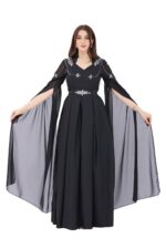 فستان سهرة اسود طويل
