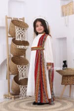 جلابية اطفال بشال جانبي تراثي