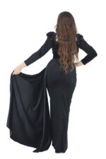 فستان مخمل فخم كم طويل