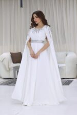 جلابية العيد بتطريز فضي