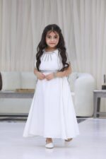 جلابية العيد بناتي بتطريز فضي