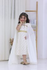 جلابية مغربية بناتي قطعتين مطرزه