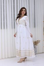 جلابيه العيد بتطريز خيط ذهبي