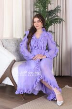 فستان ناعم بكسرات انيقة