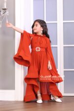 فستان بناتي فخم بأكمام طويلة