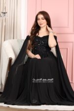 فستان سهرة ملكي بأكمام طويلة