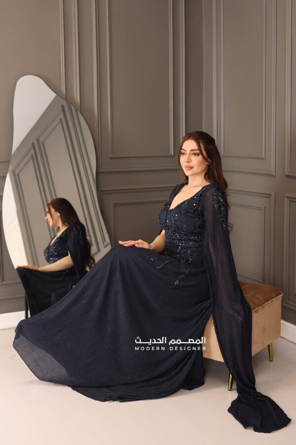 فستان سهرة شيفون لمعة