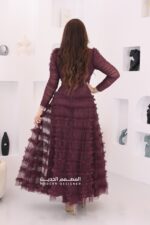 فستان سهرةفخم طبقات تل