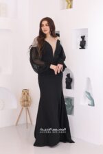 فستان مناسبات بأكمام شيفون