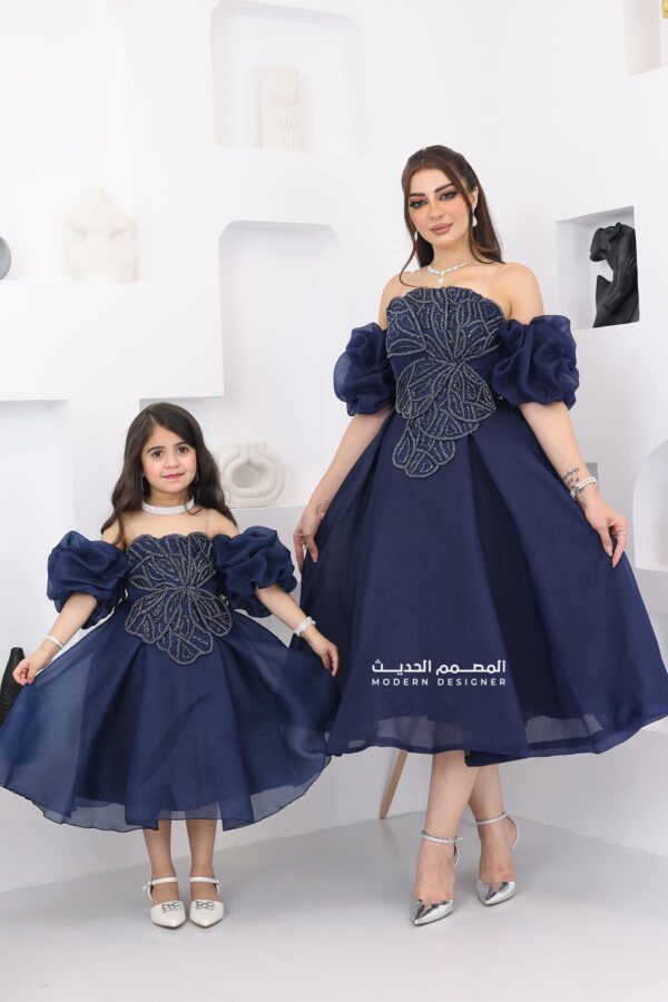 فستان بناتي بتطريز راقي
