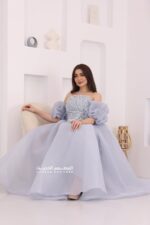فستان سهرة بتطريز راقي