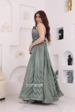 فستان سهرة فخم بفونكة بالصدر