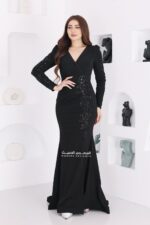 فستان سهرة فخمة بتصميم فريد