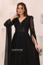 فستان شيفون بتطريز راقي
