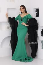 فستان سهرة باكمام طويلة فخمة
