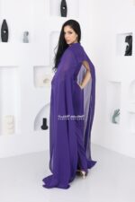 فستان سهرة ناعم بأكمام طويلة