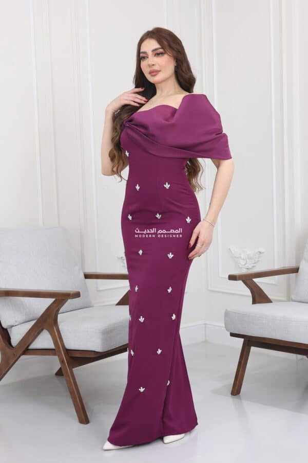 فستان سهرة بتصميم حديث