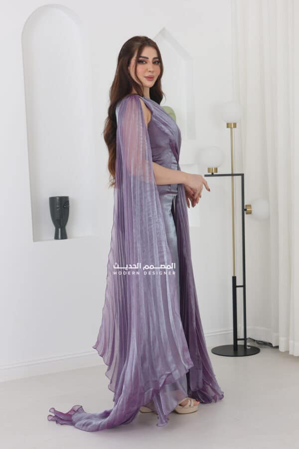 فستان سواريه ناعم بشال أنيق