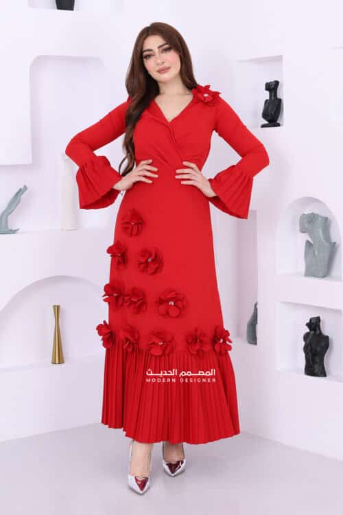فستان ورد للمناسبات