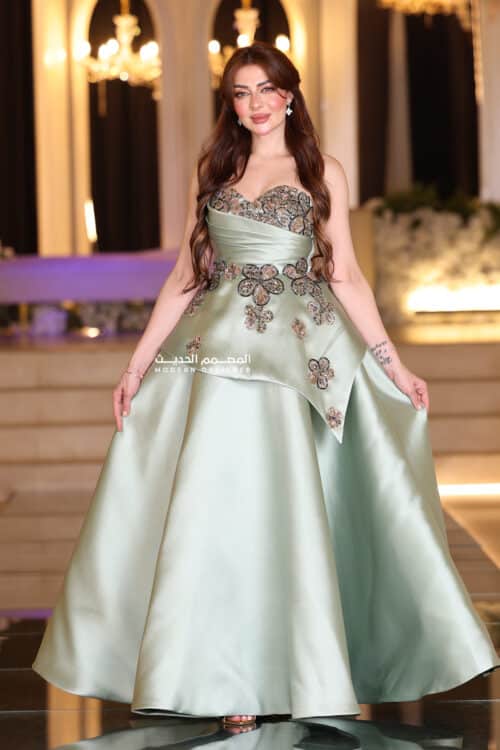 فستان سهرة عصري انيق