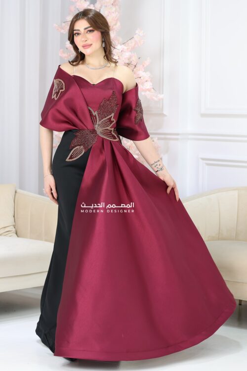 فستان سواريه بتطريز فاخر