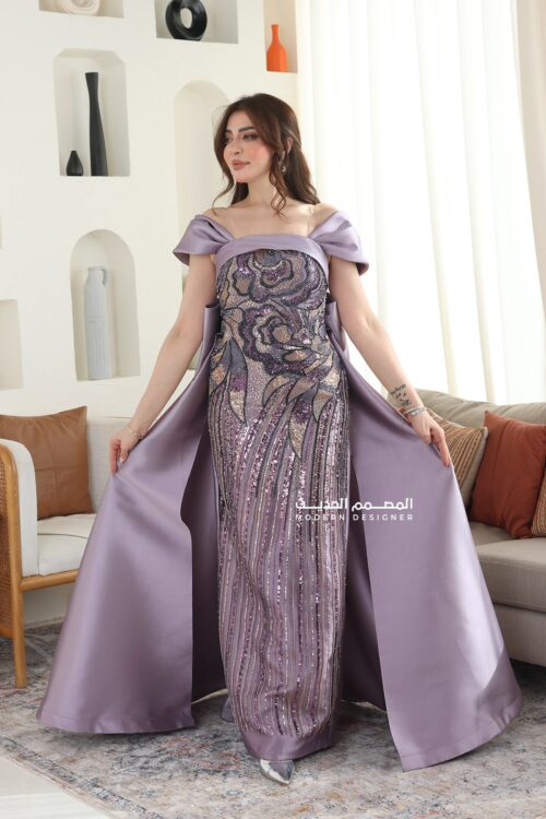 فستان سهرة مطرز فخم