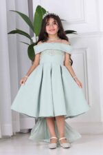 فستان بناتي بتطريز انيق