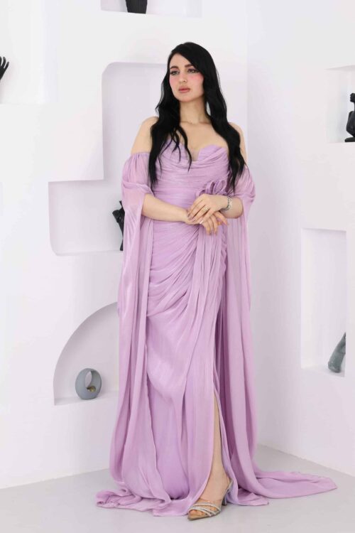 فستان مناسبات ناعم فاخر