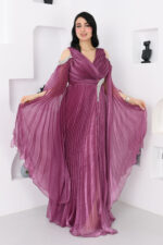 فستان سواريه بأكمام طويلة