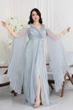 فستان سواريه بأكمام طويلة