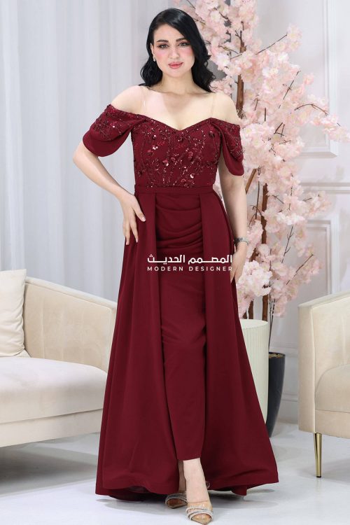 فستان سهرة عصري فاخر