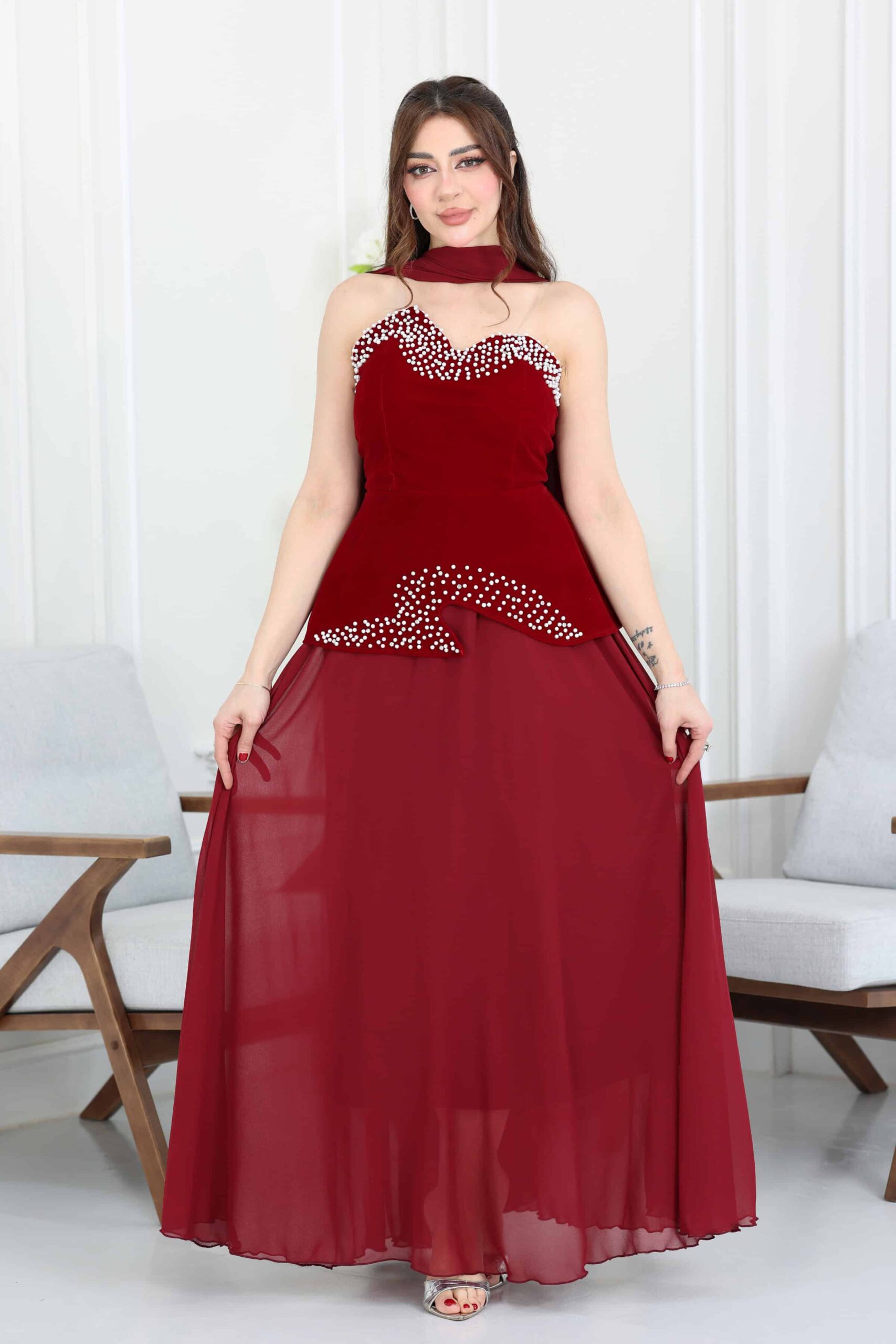 فستان سهرة فخم ملكي فستان سهرة فخم ملكي