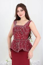 فستان سهرة خرز ملكي