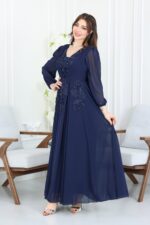 ⁦فستان سهرة شيفون فاخر⁩ - الصورة ⁦8⁩