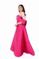 ⁦فستان سهرة فوشي توب راقي⁩ - الصورة ⁦4⁩